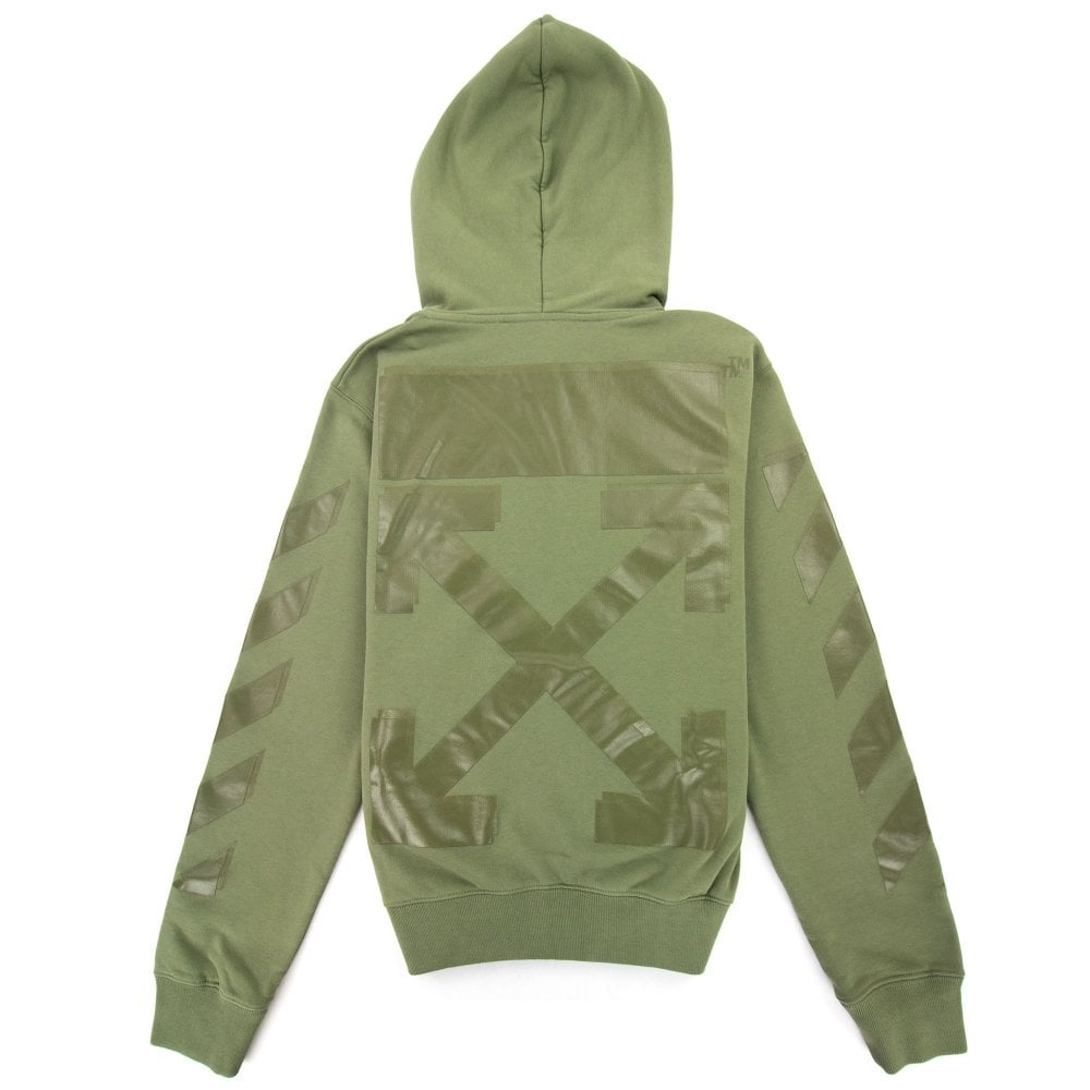 Off-white Rubber Arrow Hoodie Green