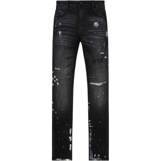RTA Clayton Jean Distressed Charcoal Paint Black