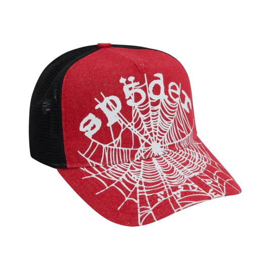 Sp5der Red Trucker Hat