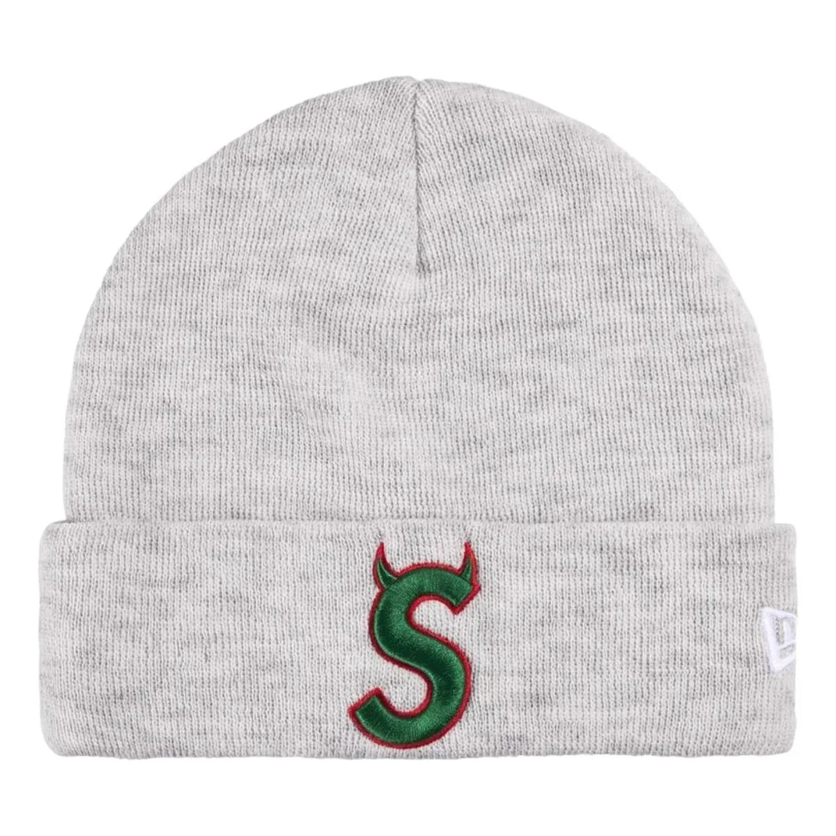 Supreme New Era Devil S Logo Beanie - Grey