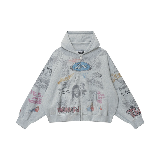 We Are Righteous Lord Risen Hoodie Grey