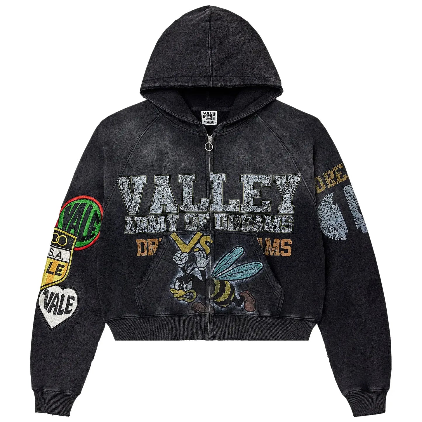 Vale Army Zip Up - Black
