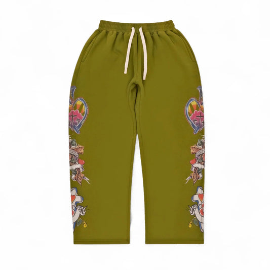 We Are Righteous "Risen King" Sweatpants - Moss