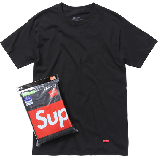 Supreme Hanes Tagless Tees (3 Pack) - Black